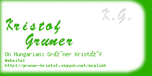 kristof gruner business card